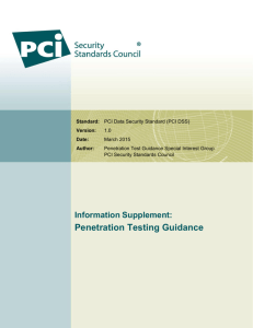 Penetration Testing Guidance - PCI Security Standards Council