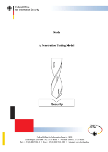 BSI - Study A Penetration Testing Model