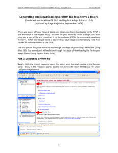 Generating and Downloading a PROM file to a Nexys 2 Board