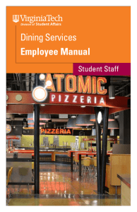 Employee Manual Dining Services