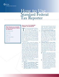 How To Use Standard Federal Tax Reporter - Support