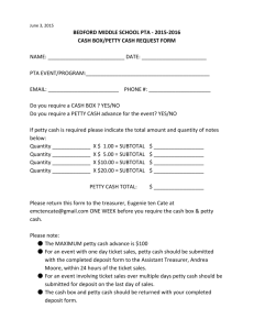 PTA Petty Cash Request Form