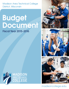 Budget Document - Madison Area Technical College