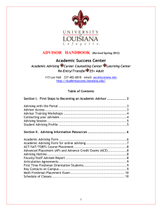 Academic Success Center - University of Louisiana at Lafayette