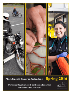 Spring 2016 Continuing Education Courses