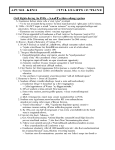 Civil Rights Outline - Kind APUSH Main Page