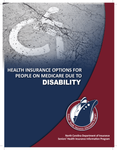 DISABILITY - North Carolina Department of Insurance