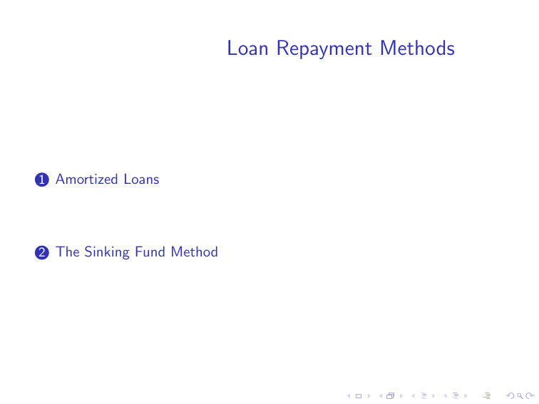  Loan Repayment Methods 