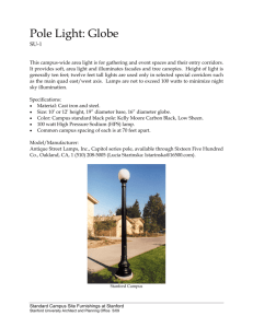 Pole Light: Globe - Stanford University