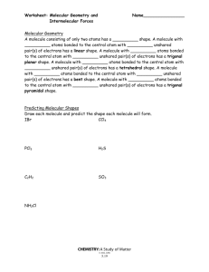 Molecular Geometry and Forces Worksheet