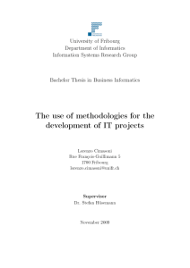 The use of methodologies for the development of IT projects