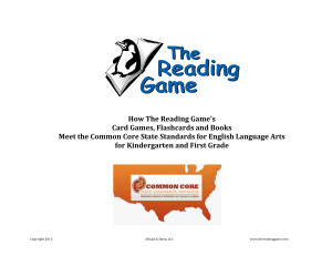 How The Reading Game's Card Games, Flashcards and Books