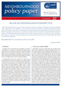 black sea regionalism in perspective