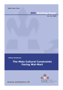 The Meta Cultural Constraints Facing Wal-Mart