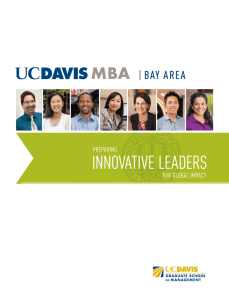 Bay Area MBA Brochure - UC Davis Graduate School of Management