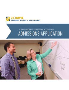 ADMISSIONS APPLICATION - UC Davis Graduate School of