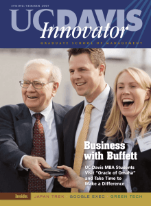 Business with Buffett - UC Davis Graduate School of Management