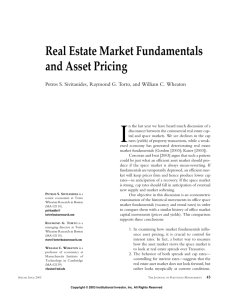 Real Estate Market Fundamentals and Asset Pricing