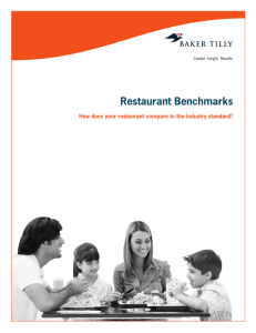 Restaurant Benchmarks