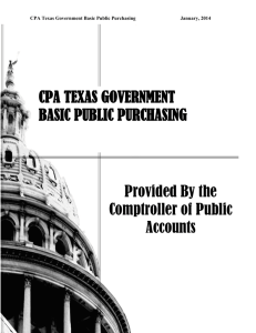 Texas Basic Public Purchasing - Texas Comptroller of Public Accounts