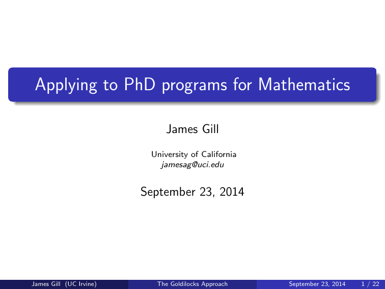 phd programs for mathematics