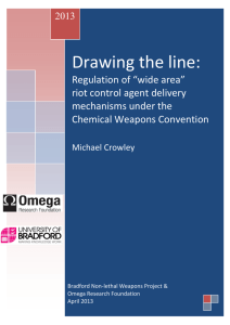 Regulation of "wide area" riot control agent delivery mechanisms