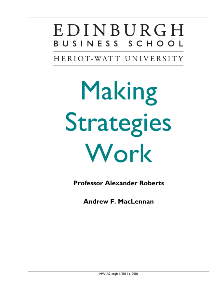 Making Strategies Work: Coursebook