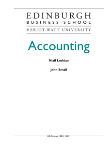 'Accounting' course pdf - Edinburgh Business School