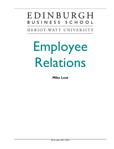 Employee Relations - Edinburgh Business School