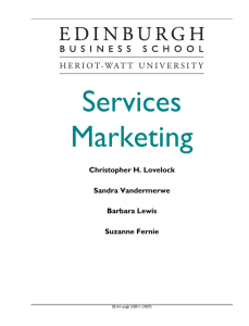 Services Marketing - Edinburgh Business School