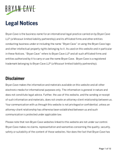 Bryan Cave - Legal Notices