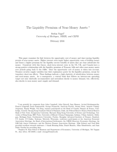 The Liquidity Premium of Near-Money Assets