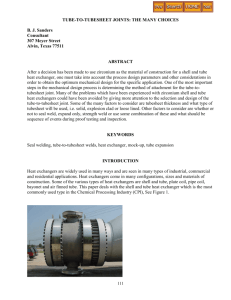 TUBE-TO-TUBESHEET JOINTS - Titan Metal Fabricators
