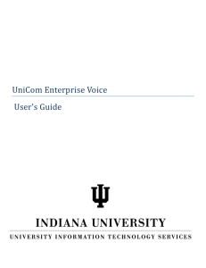 UniCom Enterprise Voice User's Guide