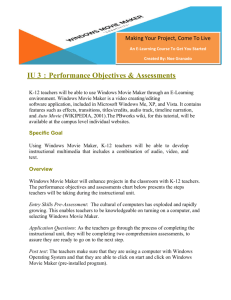 IU 3 : Performance Objectives & Assessments