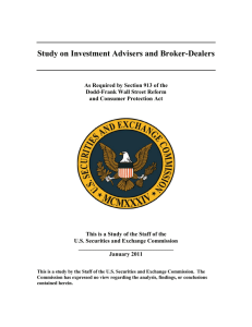 Study on Investment Advisers and Broker-Dealers