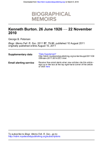 2010 22 November −− Kenneth Burton. 26 June 1926