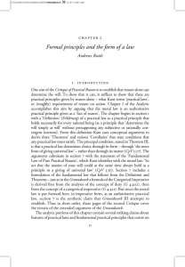 Formal principles and the form of a law