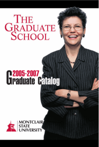 graduate degrees offered - Montclair State University