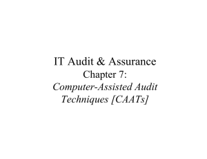 CIS-496 / I.S. Auditing