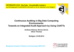 Continuous Auditing in Big Data Computing Environments: Towards