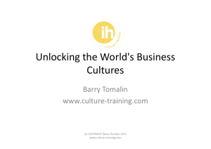 Unlocking the World's Business Cultures