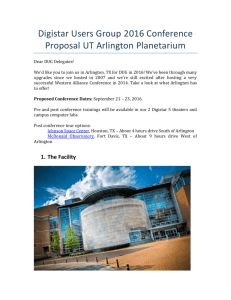 Digistar Users Group 2016 Conference Proposal UT Arlington