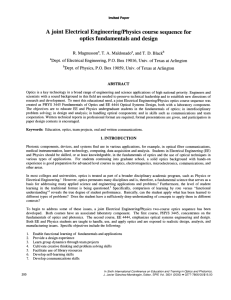 A joint Electrical Engineering/Physics course sequence for