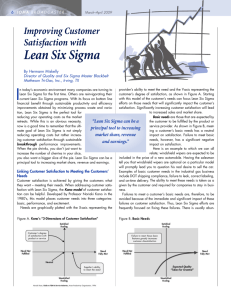 Improving Customer Satisfaction with Lean Six Sigma