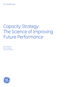 Capacity Strategy - GE Healthcare Partners