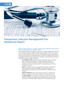 Transaction Lifecycle Management For Healthcare Payers