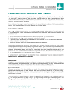 Cardiac Medications - Continuing Medical Implementation Inc.