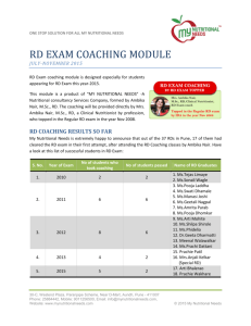 rd exam coaching module