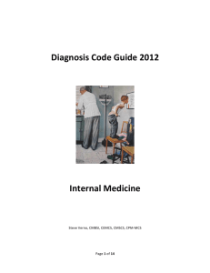 Diagnosis Code Guide 2012
